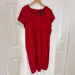 NWT XL Nina Leonard Vibrant Red Dress